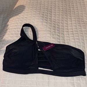 NWT ADORE ME ONE SHOULDER BATHING SUIT TOP SZ LG. Black